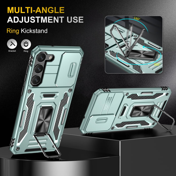 For Samsung Galaxy S24 5G Armor PC + TPU Camera Shield Phone Case(Alpine Green) - Galaxy S24 5G Cases by PMC TechLife | Online Shopping South Africa | PMC TechLife