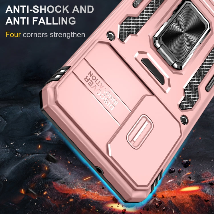 For Samsung Galaxy S24 5G Armor PC + TPU Camera Shield Phone Case(Rose Gold) - Galaxy S24 5G Cases by PMC TechLife | Online Shopping South Africa | PMC TechLife