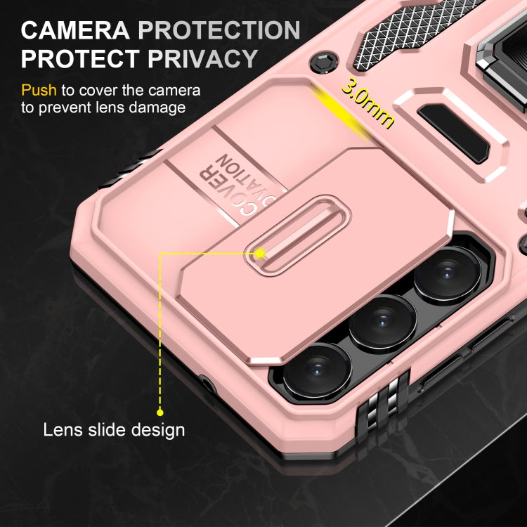 For Samsung Galaxy S24 5G Armor PC + TPU Camera Shield Phone Case(Rose Gold) - Galaxy S24 5G Cases by PMC TechLife | Online Shopping South Africa | PMC TechLife