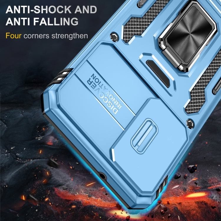 For Samsung Galaxy S24+ 5G Armor PC + TPU Camera Shield Phone Case(Light Blue) - Galaxy S24+ 5G Cases by PMC TechLife | Online Shopping South Africa | PMC TechLife