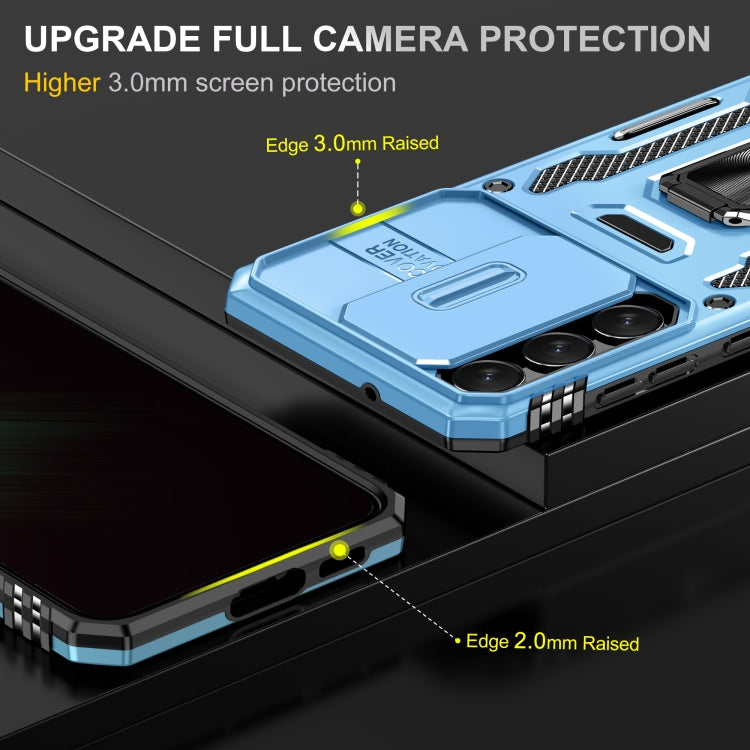For Samsung Galaxy S24+ 5G Armor PC + TPU Camera Shield Phone Case(Light Blue) - Galaxy S24+ 5G Cases by PMC TechLife | Online Shopping South Africa | PMC TechLife