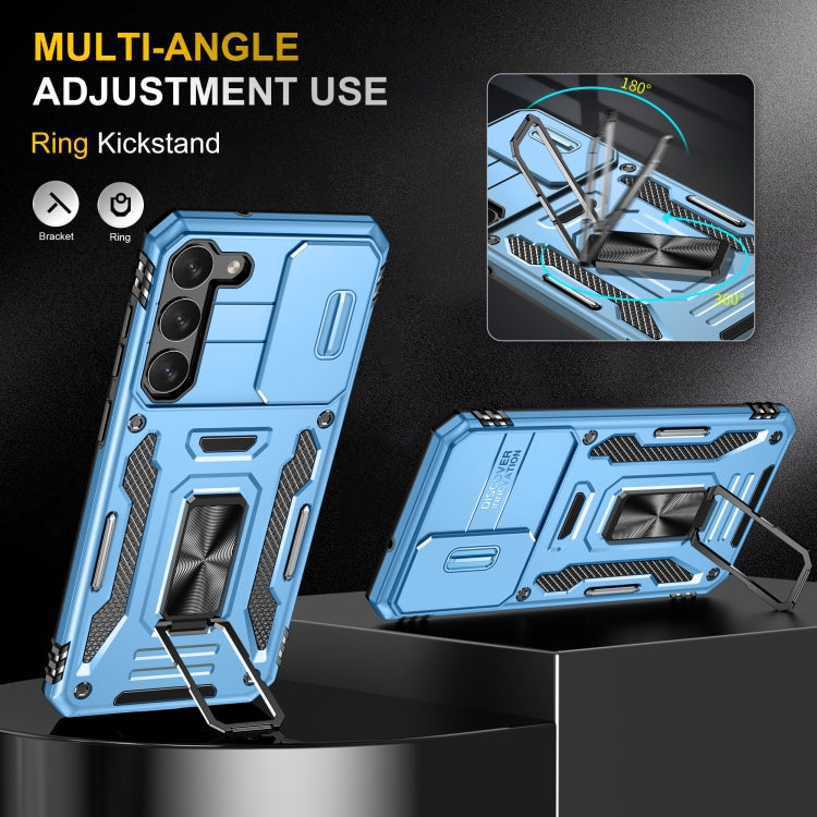 For Samsung Galaxy S24+ 5G Armor PC + TPU Camera Shield Phone Case(Light Blue) - Galaxy S24+ 5G Cases by PMC TechLife | Online Shopping South Africa | PMC TechLife