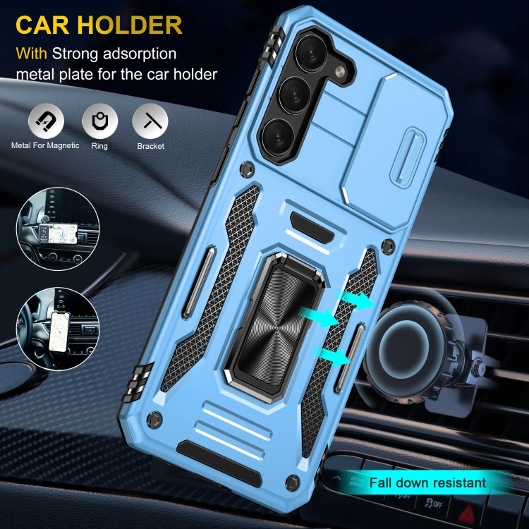 For Samsung Galaxy S24+ 5G Armor PC + TPU Camera Shield Phone Case(Light Blue) - Galaxy S24+ 5G Cases by PMC TechLife | Online Shopping South Africa | PMC TechLife