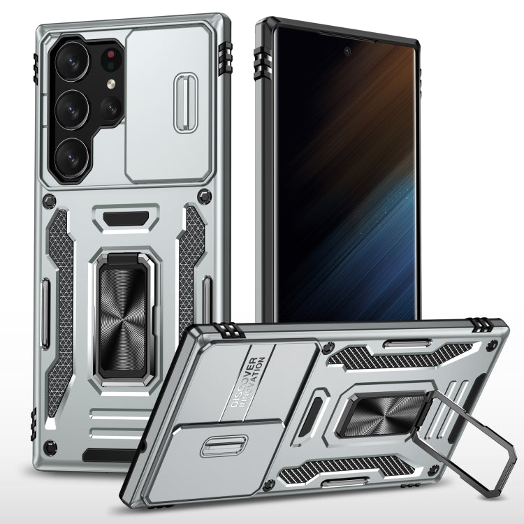 For Samsung Galaxy S24 Ultra 5G Armor PC + TPU Camera Shield Phone Case(Grey) - Galaxy S24 Ultra 5G Cases by PMC TechLife | Online Shopping South Africa | PMC TechLife