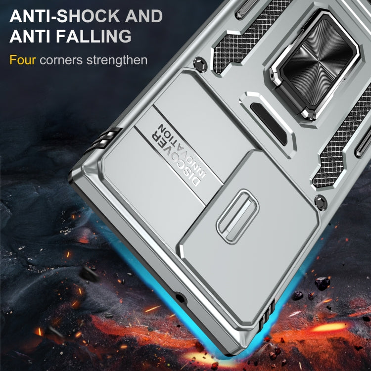 For Samsung Galaxy S24 Ultra 5G Armor PC + TPU Camera Shield Phone Case(Grey) - Galaxy S24 Ultra 5G Cases by PMC TechLife | Online Shopping South Africa | PMC TechLife