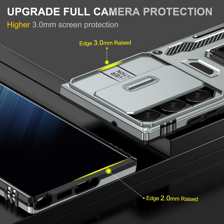 For Samsung Galaxy S24 Ultra 5G Armor PC + TPU Camera Shield Phone Case(Grey) - Galaxy S24 Ultra 5G Cases by PMC TechLife | Online Shopping South Africa | PMC TechLife