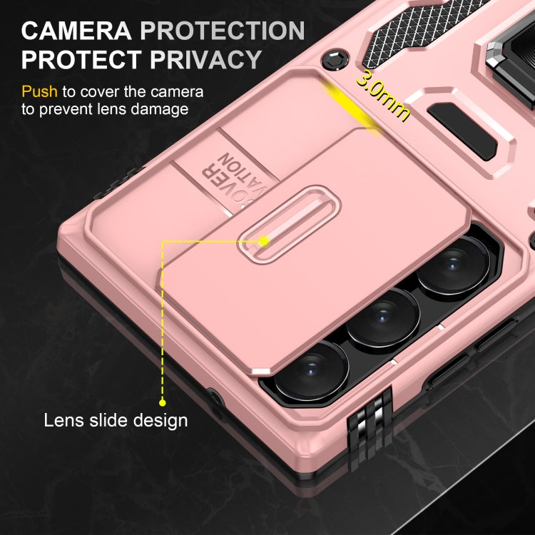 For Samsung Galaxy S24 Ultra 5G Armor PC + TPU Camera Shield Phone Case(Rose Gold) - Galaxy S24 Ultra 5G Cases by PMC TechLife | Online Shopping South Africa | PMC TechLife