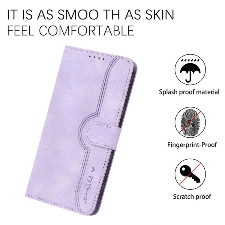 For Huawei Pura 70 Heart Pattern Skin Feel Leather Phone Case(Purple) - Huawei Cases by PMC Jewellery | Online Shopping South Africa | PMC Jewellery | Buy Now Pay Later Mobicred