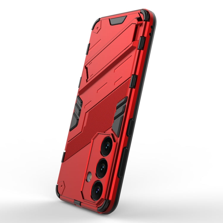 For Samsung Galaxy S24 5G Punk Armor 2 in 1 PC + TPU Shockproof Phone Case with Invisible Holder(Red) - Galaxy S24 5G Cases by PMC TechLife | Online Shopping South Africa | PMC TechLife | Buy Now Pay Later Mobicred