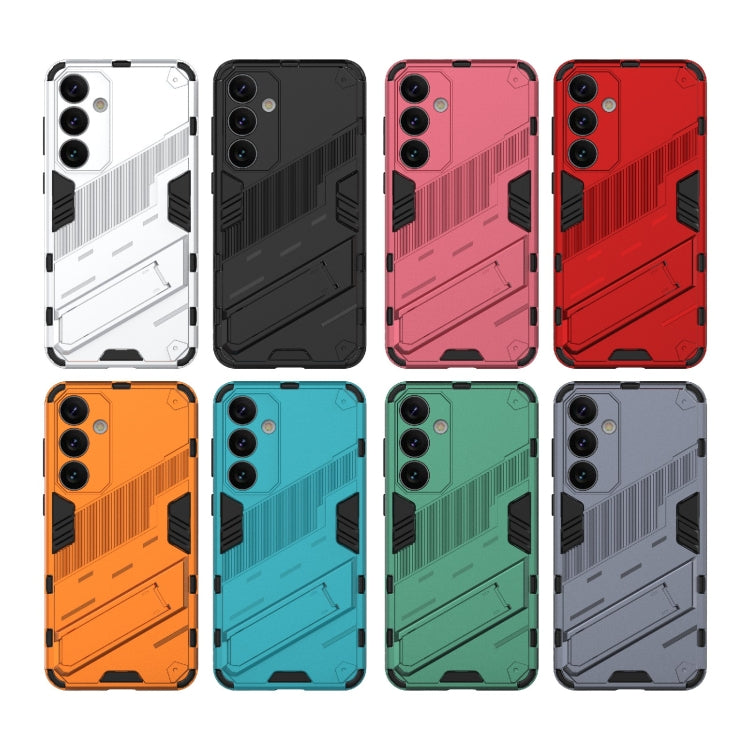 For Samsung Galaxy S24+ 5G Punk Armor 2 in 1 PC + TPU Shockproof Phone Case with Invisible Holder(Red) - Galaxy S24+ 5G Cases by PMC TechLife | Online Shopping South Africa | PMC TechLife