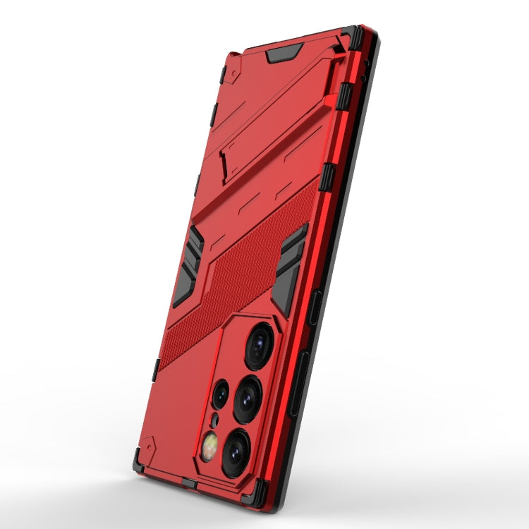 For Samsung Galaxy S24 Ultra 5G Punk Armor 2 in 1 PC + TPU Shockproof Phone Case with Invisible Holder(Red) - Galaxy S24 Ultra 5G Cases by PMC Jewellery | Online Shopping South Africa | PMC Jewellery