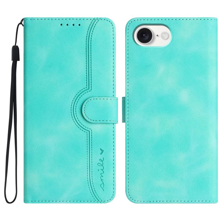 For iPhone 16e Heart Pattern Skin Feel Leather Phone Case(Light Blue) - free shipping - PMC TechLife - Order now!