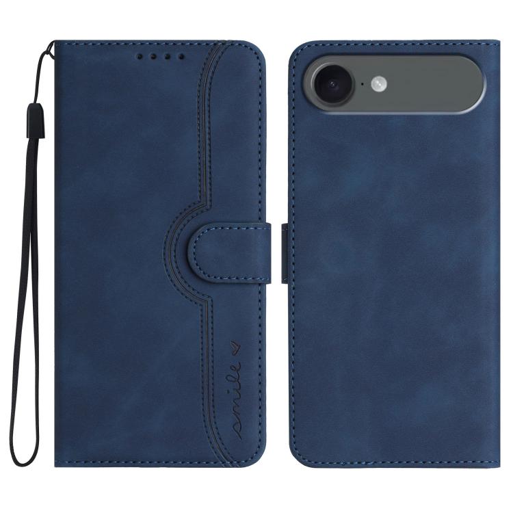 For iPhone 17 Air Heart Pattern Skin Feel Leather Phone Case(Royal Blue) - free shipping - PMc TechLife - Order now!