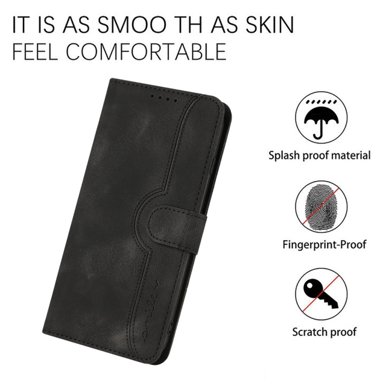 For Motorola Edge 5G 2024 Heart Pattern Skin Feel Leather Phone Case(Black) - Motorola Cases by PMC Jewellery | Online Shopping South Africa | PMC Jewellery | Buy Now Pay Later Mobicred