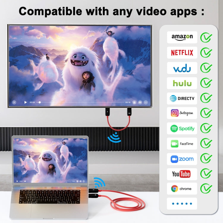 THT-020-8 4 in 1 HDMI Transmitter Wireless Screen Sharer Set(Black) - Wireless Display Dongle by PMC TechLife | Online Shopping South Africa | PMC TechLife | Buy Now Pay Later Mobicred