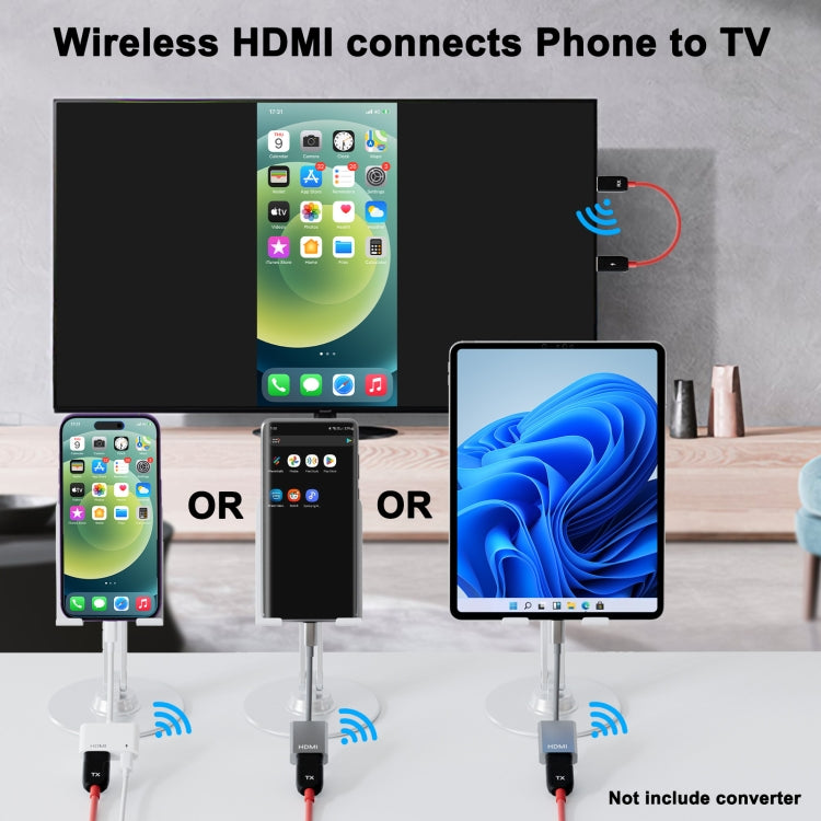 THT-020-8 4 in 1 HDMI Transmitter Wireless Screen Sharer Set(Black) - Wireless Display Dongle by PMC TechLife | Online Shopping South Africa | PMC TechLife | Buy Now Pay Later Mobicred