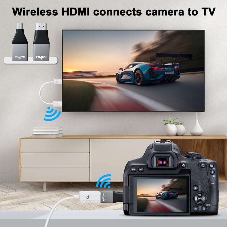 THT-020-8-1 4 in 1 HDMI Transmitter Wireless Screen Sharer Set(White) - Wireless Display Dongle by PMC TechLife | Online Shopping South Africa | PMC TechLife | Buy Now Pay Later Mobicred
