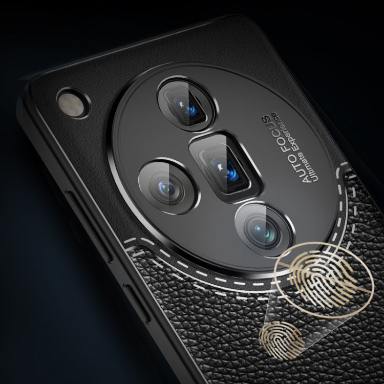 For OPPO Find X7 Ultra Litchi Texture Shockproof TPU Phone Case(Black) - Find X7 Ultra Cases by PMC TechLife | Online Shopping South Africa | PMC TechLife | Buy Now Pay Later Mobicred