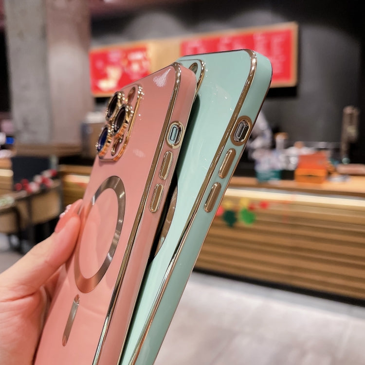 For iPhone 13 Pro Magsafe Plating TPU Phone Case with Lens Film(Light Blue) - iPhone 13 Pro Cases by PMC TechLife | Online Shopping South Africa | PMC TechLife