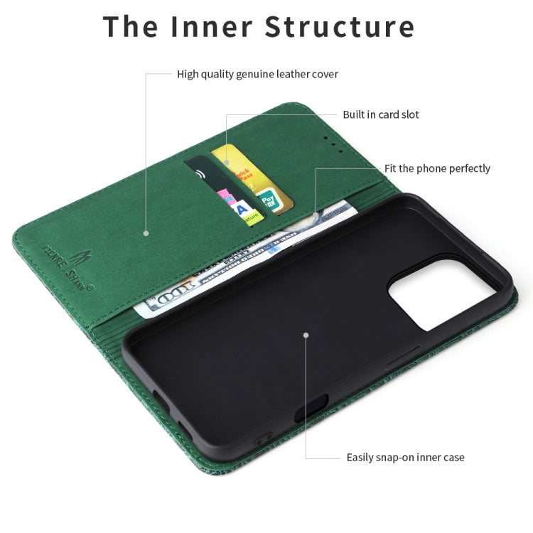 For iPhone 16 Pro Fierre Shann Crocodile Texture Magnetic Genuine Leather Phone Case(Green) - iPhone 16 Pro Cases by FIERRE SHANN | Online Shopping South Africa | PMC Jewellery | Buy Now Pay Later Mobicred