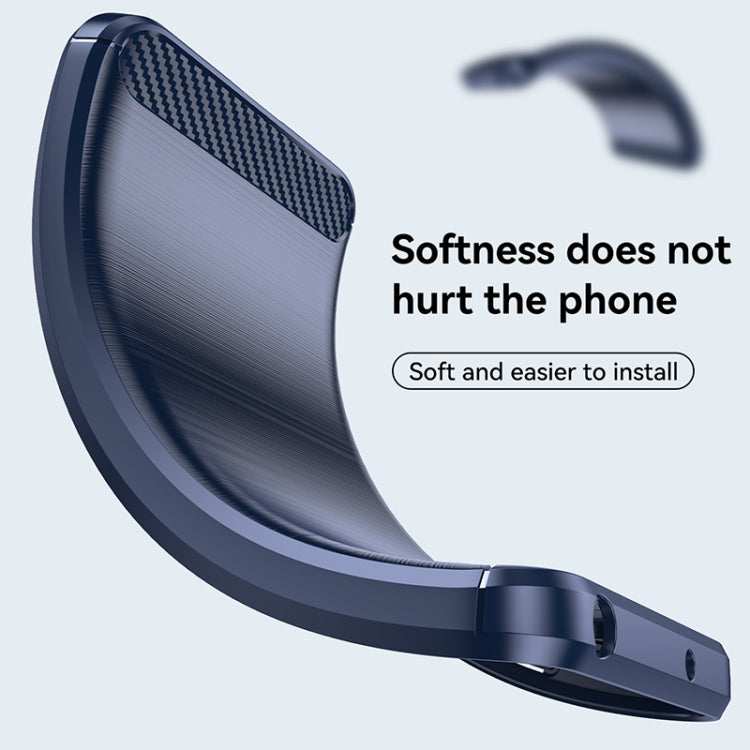 For Motorola Edge 30 Pro Brushed Texture Carbon Fiber TPU Phone Case(Blue) - Motorola Cases by PMC TechLife | Online Shopping South Africa | PMC TechLife | Buy Now Pay Later Mobicred