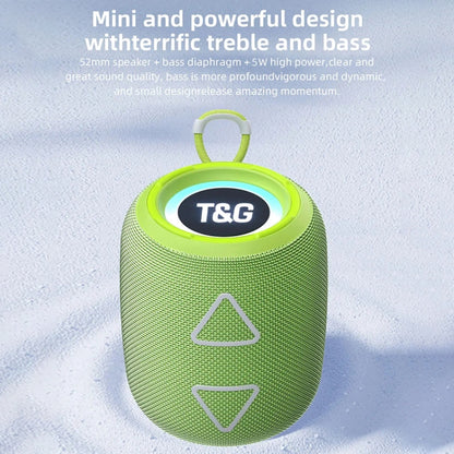 T&G TG655 Outdoor Portable TWS Wireless Bluetooth Speaker LED Light Stereo Subwoofer(Green) - Desktop Speaker by T&G | Online Shopping South Africa | PMC Jewellery | Buy Now Pay Later Mobicred