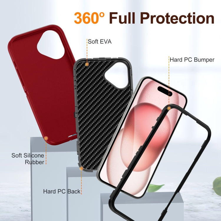 For iPhone 16 Plus Life Waterproof Rugged Phone Case(Red + Black) - iPhone 16 Plus Cases by PMC TechLife | Online Shopping South Africa | PMC TechLife | Buy Now Pay Later Mobicred