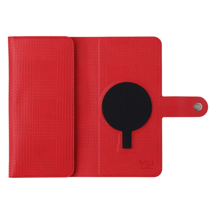 For iPhone 13 ViLi GHB Series MagSafe Magnetic Zipper Leather Phone Case(Red) - free shipping - PMC Jewellery - Order now!