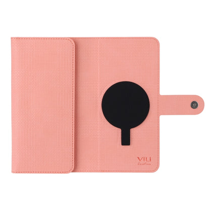 For iPhone 14 Pro ViLi GHB Series MagSafe Magnetic Zipper Leather Phone Case(Pink) - iPhone 14 Pro Cases by ViLi | Online Shopping South Africa | PMC Jewellery | Buy Now Pay Later Mobicred