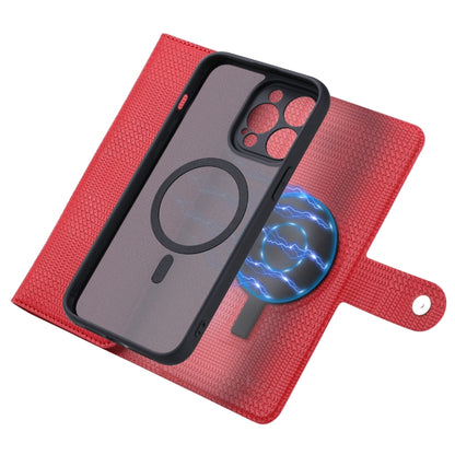 For iPhone 15 Pro Max ViLi GHB Series MagSafe Magnetic Zipper Leather Phone Case(Red) - iPhone 15 Pro Max Cases by ViLi | Online Shopping South Africa | PMC Jewellery | Buy Now Pay Later Mobicred