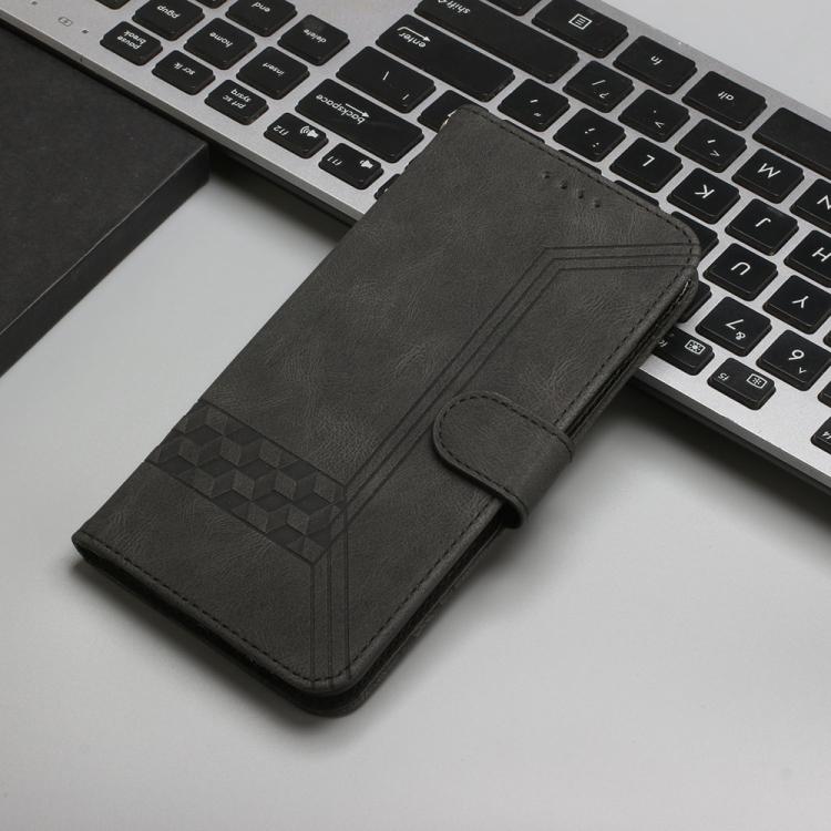 For iPhone 17 Pro Max Cubic Skin Feel Flip Leather Phone Case(Black) - free shipping - PMc TechLife - Order now!
