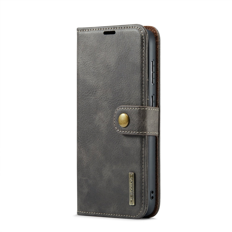 For Samsung Galaxy S24+ 5G DG.MING Crazy Horse Texture Detachable Magnetic Leather Case(Grey) - free shipping - PMC Jewellery - Order now!