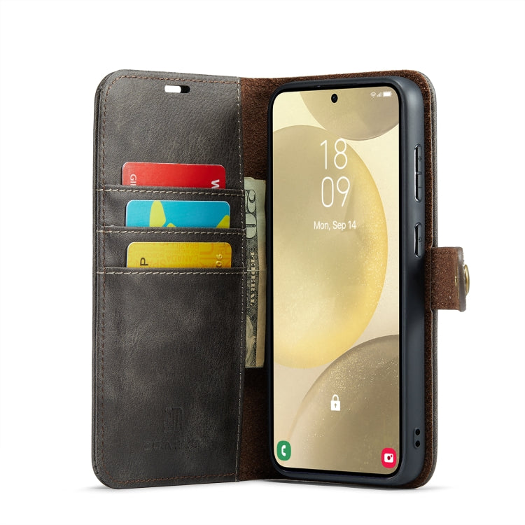 For Samsung Galaxy S24+ 5G DG.MING Crazy Horse Texture Detachable Magnetic Leather Case(Grey) - free shipping - PMC Jewellery - Order now!
