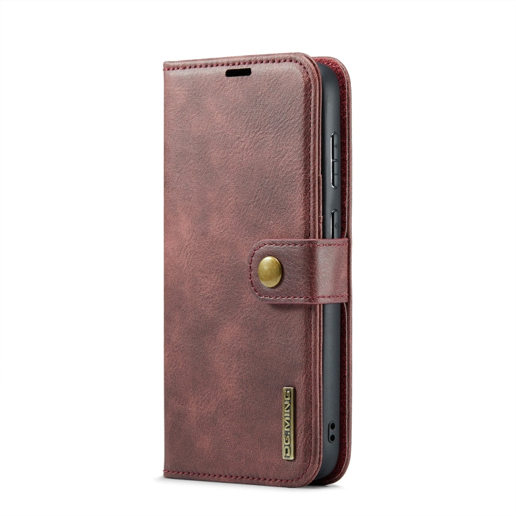 For Samsung Galaxy S24 5G DG.MING Crazy Horse Texture Detachable Magnetic Leather Case(Red) - free shipping - PMC Jewellery - Order now!