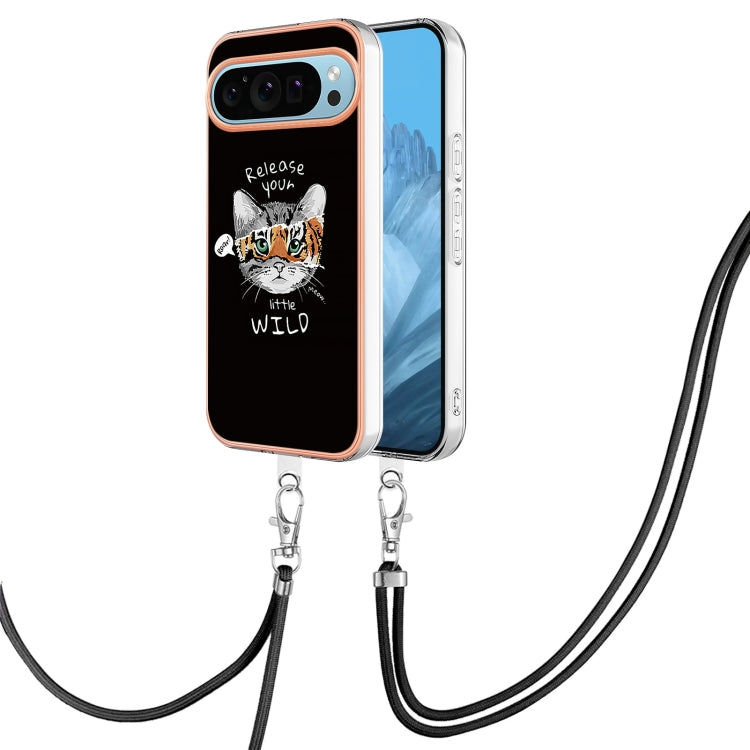 For Google Pixel 9 Pro XL Electroplating Dual-side IMD Phone Case with Lanyard(Natural Growth) - Google Cases by PMC TechLife | Online Shopping South Africa | PMC TechLife | Buy Now Pay Later Mobicred