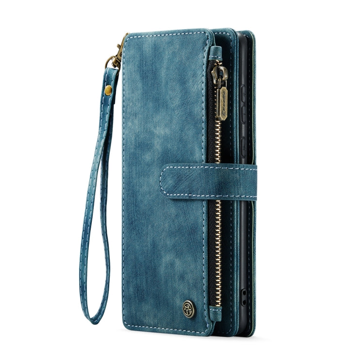 For Samsung Galaxy A55 5G CaseMe C30 Card Slots Zipper Wallet Leather Phone Case(Blue) - Galaxy Phone Cases by CaseMe | Online Shopping South Africa | PMC Jewellery | Buy Now Pay Later Mobicred