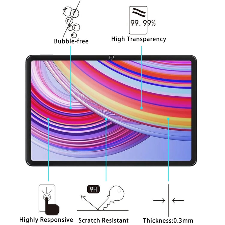 For Xiaomi Redmi Pad Pro 2pcs 9H 0.3mm Explosion-proof Tempered Glass Film - More Tablet Tempered Glass by PMC TechLife | Online Shopping South Africa | PMC TechLife | Buy Now Pay Later Mobicred