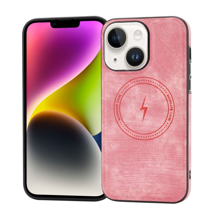 For iPhone 14 Plus Side PU Hybrid TPU Magsafe Phone Case(Pink) - free shipping - PMC TechLife - Order now!