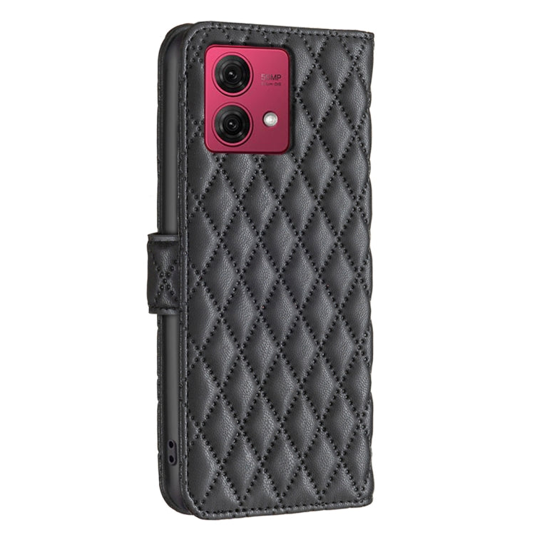 For Motorola Moto G84 Diamond Lattice Wallet Flip Leather Phone Case(Black) - free shipping - PMC TechLife - Order now!