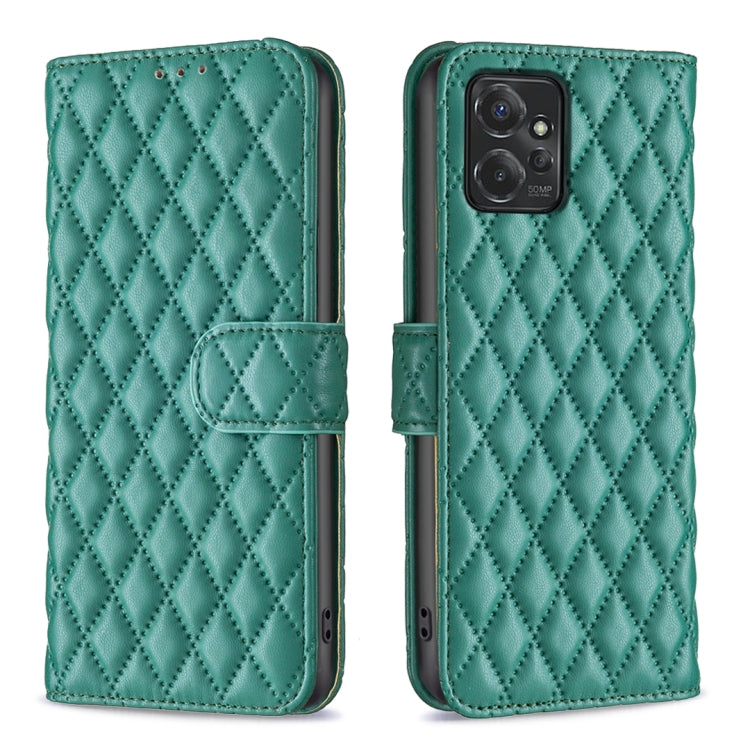 For Motorola Moto G Power 5G 2024 Diamond Lattice Wallet Flip Leather Phone Case(Green) - Motorola Cases by PMC Jewellery | Online Shopping South Africa | PMC Jewellery | Buy Now Pay Later Mobicred