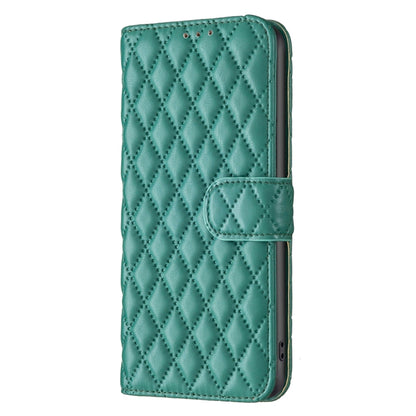 For Motorola Moto G Power 5G 2024 Diamond Lattice Wallet Flip Leather Phone Case(Green) - Motorola Cases by PMC Jewellery | Online Shopping South Africa | PMC Jewellery | Buy Now Pay Later Mobicred