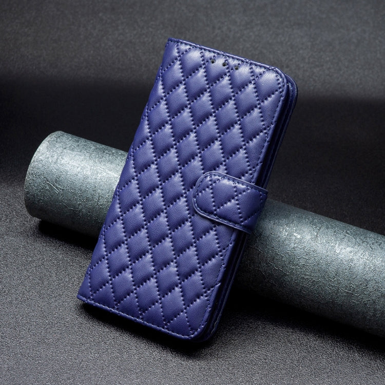 For Motorola Edge 50 Pro 5G Diamond Lattice Wallet Flip Leather Phone Case(Blue) - Motorola Cases by PMC TechLife | Online Shopping South Africa | PMC TechLife | Buy Now Pay Later Mobicred