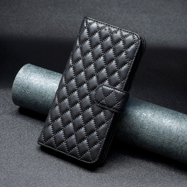 For Motorola Edge 50 Pro 5G Diamond Lattice Wallet Flip Leather Phone Case(Black) - Motorola Cases by PMC TechLife | Online Shopping South Africa | PMC TechLife | Buy Now Pay Later Mobicred