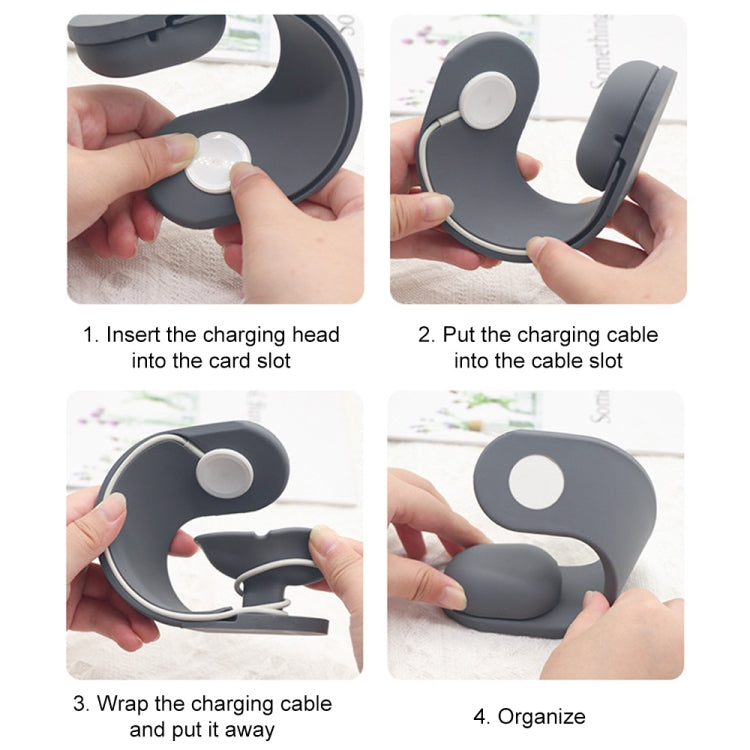 For Apple Watch Series Smart Watch U-shaped Silicone Charging Holder(Blue) - free shipping - PMC TechLife - Order now!