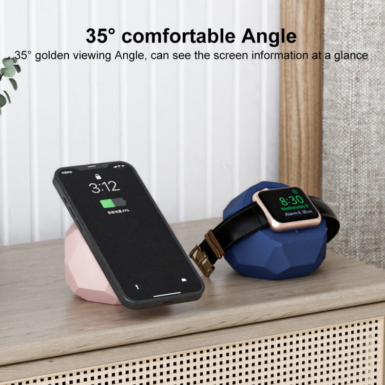 Diamond-shaped 2 in 1 Wireless Charging Silicone Base(Purple) - Charger / Holder by PMC TechLife | Online Shopping South Africa | PMC TechLife | Buy Now Pay Later Mobicred