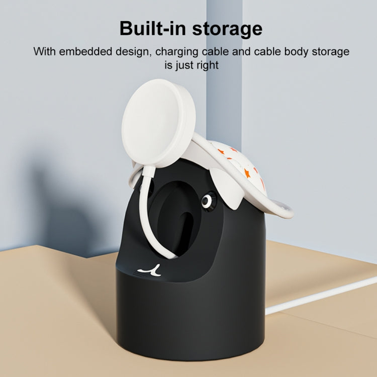For Apple Watch Series Hat Bear Shaped Silicone Charging Base(Purple) - Charger / Holder by PMC TechLife | Online Shopping South Africa | PMC TechLife | Buy Now Pay Later Mobicred