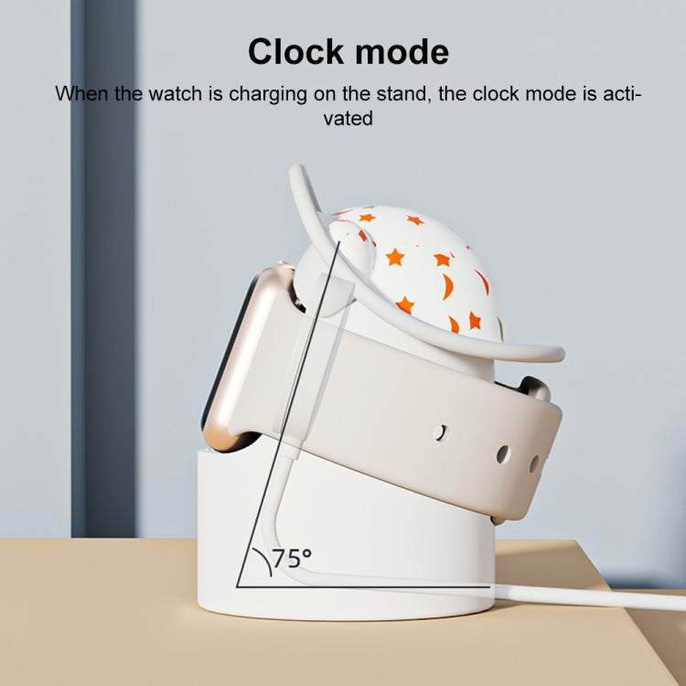 For Apple Watch Series Hat Bear Shaped Silicone Charging Base(Blue) - Charger / Holder by PMC TechLife | Online Shopping South Africa | PMC TechLife | Buy Now Pay Later Mobicred