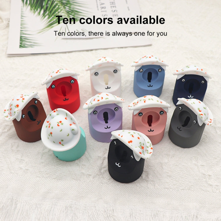 For Apple Watch Series Hat Bear Shaped Silicone Charging Base(Pink) - Charger / Holder by PMC TechLife | Online Shopping South Africa | PMC TechLife | Buy Now Pay Later Mobicred