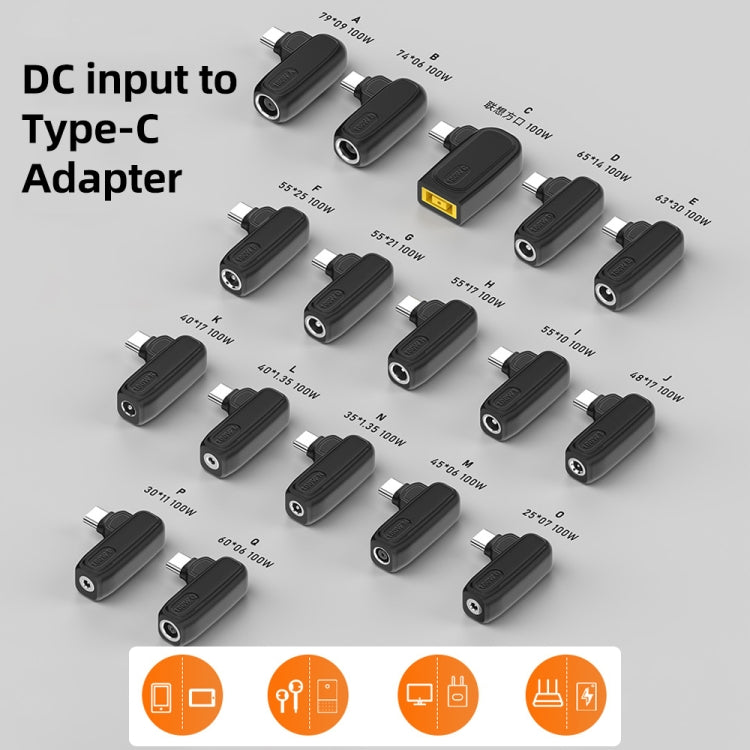 100W K 4.0X1.7mm Female to USB-C/Type-C Male Plug Charging Adapter - Universal Power Adapter by PMC TechLife | Online Shopping South Africa | PMC TechLife | Buy Now Pay Later Mobicred