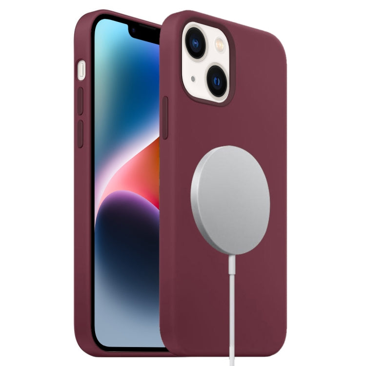 For iPhone 15 Plus Liquid Silicone Full Coverage MagSafe Phone Case(Wine Red) - free shipping - PMC TechLife - Order now!